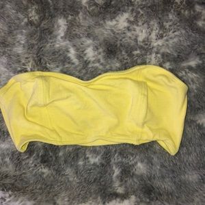 Yellow Strapless Bra